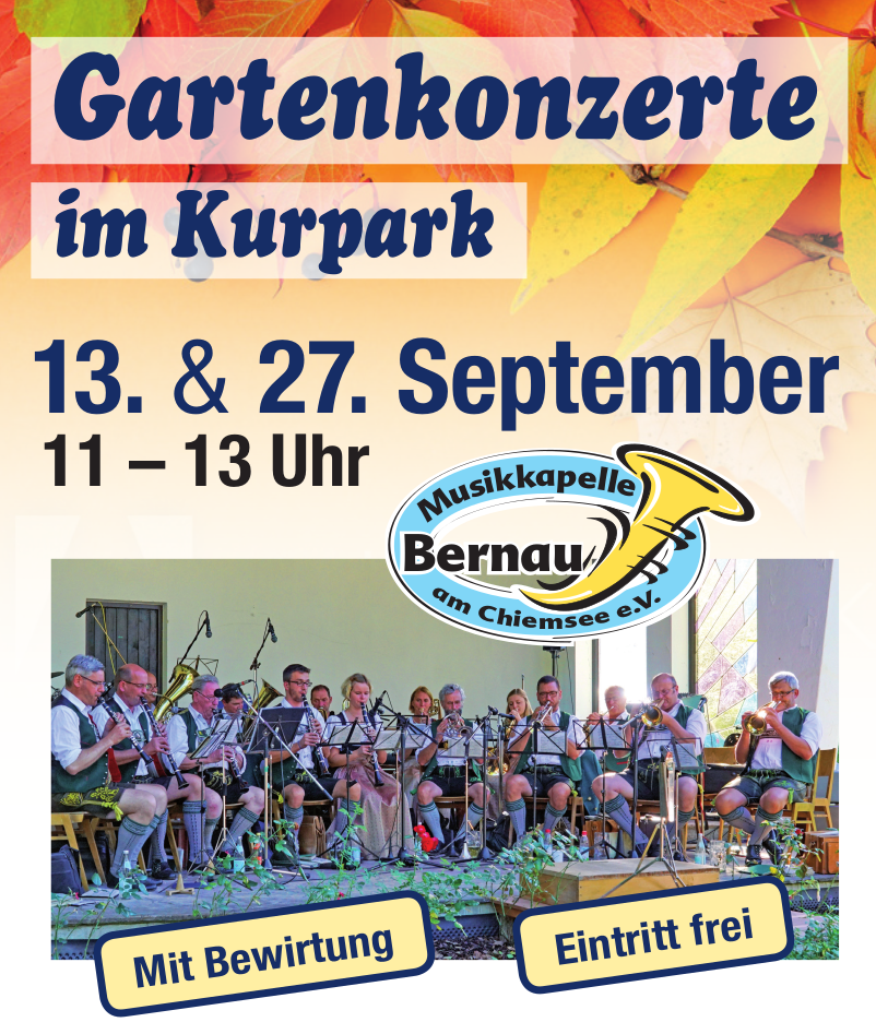 Plakat Gartenkonzerte im Kurpark