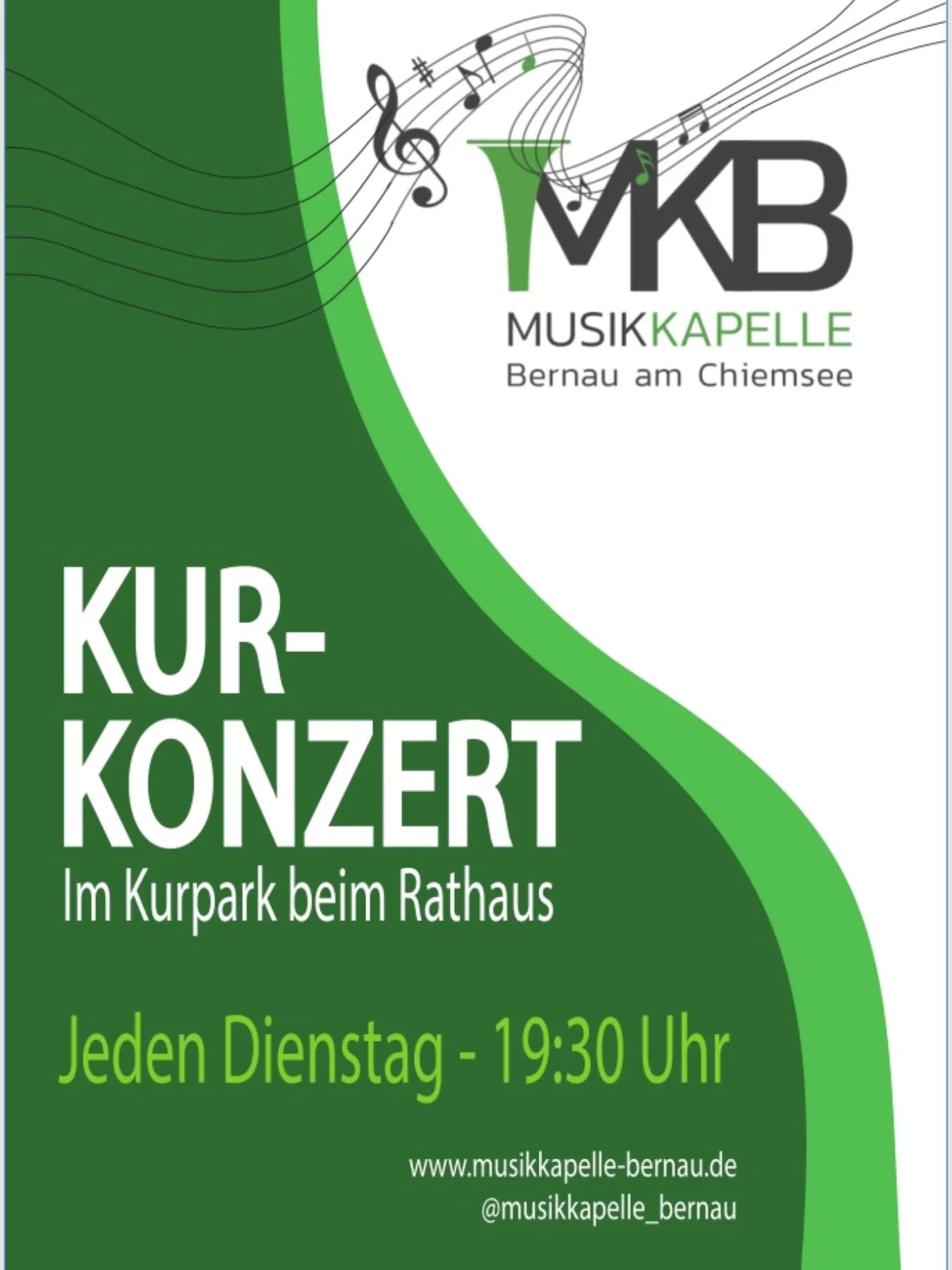 Kurkonzert - jeden Dienstag um 19.30 Uhr im Kurpark in Bernau am Chiemsee #bernauamchiemsee #kurkonzert #blasmusik #mitherzundhandeinmusikant #Sommer #saison #tourismus #blasmusikmachtglücklich